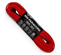 Atwood Rope MFG Paracorde 550 30,5 m - Corde de Parachute à 7 brins en Nylon - Équipement de Survie extérieur, fabriqué aux États-Unis - Cordons, Bracelets, poignées, Porte-clés (Rouge)