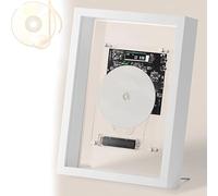 Atwynd Lecteur CD Mural Cadre Musical, avec Télécommande, Bluetooth 5.0/Sortie aux 3,5 mm, Lecteur CD Artistique Créatif pour la Maison, Le Couloir, Le Bureau ou la Décoration Murale White