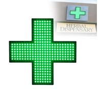 Atwynd Panneau LED en Forme de Croix de Dispensaire, Enseigne Médicale Ultra-Lumineuse, Clinique Enseigne Décorative pour Vitrine, 3 Modes Réglables - Allumée, Clignotante et Clignotante