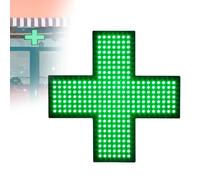 Atwynd Panneau LED Vert en Forme de Croix Médicale, Enseigne Lumineuse pour Clinique, Lampe D'Intérieur pour Croix de Pharmacie, 3 Modes, pour Décoration de Pharmacie