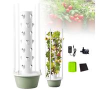 Atwynd Système de culture hydroponique avec lampes LED pour plantes, pompe et réservoir d'eau mobile, kit de jardin vertical pour fraises et légumes LED 7 couches