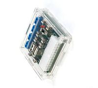 ATX HU-M28 Adaptateur secteur avec connecteur 24 broches et port USB, module d'alimentation pour ordinateur de bureau avec 4 sorties de tension et interrupteur marche/arrêt (avec fermeture)