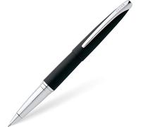 Atx - Stylo Roller Basalte Avec Attributs Plaqués Chrome / Stylo Rechargeable - Écrin Classique Et Une Recharge Roller Noire Incluse.[G1421]