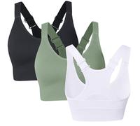 Atxnn Soutien-Gorge de Sport Femme Brassiere Bretelles Réglables Dos Croisé Bra Coussinets Amovibles sans Couture Push Up pour Quotidien Sport Yoga