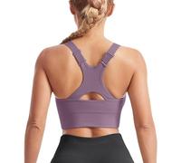 Atxnn Soutien-Gorge de Sport Femme Brassiere Bretelles Réglables Dos Croisé Bra Coussinets Amovibles sans Couture Push Up pour Quotidien Sport Yoga