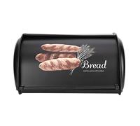 Atyhao Boîte à Pain - Organisateur de Rangement de Cuisine pour Bac à Pain en Acier Inoxydable de Grande Capacité(Noir)