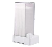 Atyhao Boîte de Rangement en Coton Cosmétique, Distributeur Automatique de Tampons en Coton Appuyez sur Le Distributeur de Maquillage Organisateur de Tampons en Coton Cosmétique (Blanc)