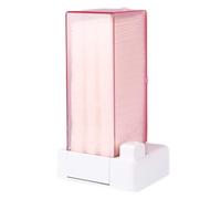 Atyhao Boîte de Rangement en Coton Cosmétique, Distributeur Automatique de Tampons en Coton Appuyez sur le Distributeur de Maquillage Organisateur de Tampons en Coton Cosmétique (rose)