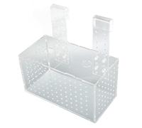 Atyhao Boîte d'élevage de Poissons, Conception de Trou Rond Installation de Crochet de Protection Aquarium Hatchery Safe Stable Transparent pour Poisson Nouveau-né pour Aquarium (20 * 10 * 11CM)