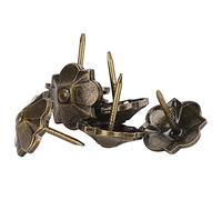 Atyhao Clous de Tapisserie d'ameublement, 20Pcs épaississent des Clous de Meubles de Motif de Fleur Clous de Tapisserie d'ameublement Antiques pour des têtes de lit Sofa Fixe décoration 20 x 22mm