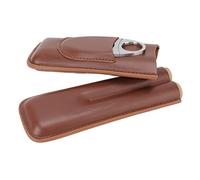 Atyhao Étui à Cigares de Voyage en Cuir Portable, étui à Cigares en Cuir avec pour étuis de Bureau d'affaires, Accessoires pour Cigares et Humidors