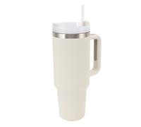 Atyhao Gobelet de Trempe Sous Vide Réutilisable avec Paille, Gobelet isolé de 40 Oz avec Couvercle et Pailles, Gobelet à café Anti-fuite avec Poignée