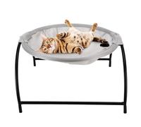 Atyhao Hamac d'été pour chat et animal domestique - Tissu respirant avec poche - Dissipation de la chaleur - Pour chat - Gris