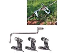 Atyhao Outil de Tension de Fil de Clôture, Tendeur de Fil de Clôture, Outils de Clôture en Fil de Fer barbelé pour Un Serrage Rapide du Grillage 20 PCS Poignée de Serrage pour Clôture de Jardin