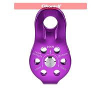 Atyhao poulie d'escalade Bloc de poulie à corde unique robuste en alliage d'aluminium, équipement de sécurité sport Violet