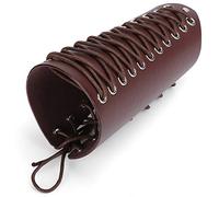 Atyhao Protège-Bras en Cuir, protège-Poignet Punk réglable rétractable brassards médiévaux Brassards Punk en Cuir pour Homme Femme