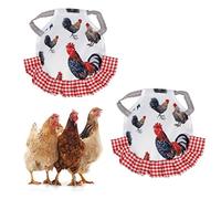 Atyhao Selle de Poulet, 2 pièces de Selle de Poulet Tablier de Poule Aile Plume Protecteur Protection élastique Fournitures de volaille pour Animaux de Compagnie(C)
