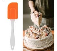 Atyhao Spatules en silicone pour beurre Cr¨¨me Grattoir R¨¦sistant ¨¤ la chaleur Outil de m¨¦lange de patisserie pour cuisine (Orange)