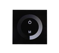 Atyhao Variateur D'intensité pour Lumières LED Monocolore écran Tactile Gradateur Interrupteur Mural Contrôleur LED Bande Lumineuse DC 12V-24V(Noir)