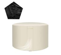 ATYUJKB Extérieur Housse Mobilier Jardin Ronde 120x75cm, 420D Housse de Protection Mobilier avec Grilles D'aération, Bâche Salon de Jardin Imperméable, Oxford Housse Table de Jardin