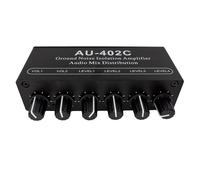 AU-402C Audio Mixed Distributor Signal Selector Switcher 4 Input 2 Output RCA Tone Volume Controls Casque Amplificateur