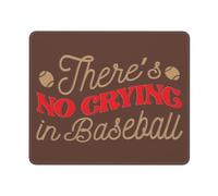 Au Baseball, on Ne Pleure Pas. Tapis De Souris Résistant À Usure Tapis De Souris Gaming Confort Mouse Pad pour Ordinateur Travail Voyage 25X30Cm