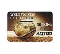 Au Baseball, Quand on Entre sur Le Terrain, Plus Rien D'Autre Ne Compte. Welcome Paillassons Anti-Salissures Paillasson Intérieur Durable Tapis De Bain pour Couloir Chambre Baignoire 40X60Cm