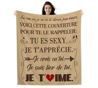 Au cas où je ne te le dirais pas assez voici cette couverture pour te le rappeler Tu es sexy Je crois en toi Je suis fier de toi Je t’aime Couverture pour Lui Copain Mari Anniversaire Cadeau de Noël