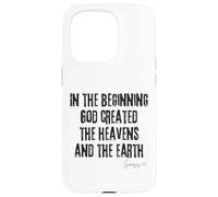 Au Commencement, Dieu a créé Genèse 1:1 Création de la Bible Coque pour iPhone 15 Pro