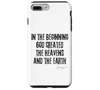 Au Commencement, Dieu a créé Genèse 1:1 Création de la Bible Coque pour iPhone 7 Plus/8 Plus