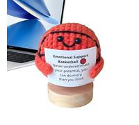 au crochet - Décoration de bureau positive au crochet - Thème du sport - Fil doux à tricoter pour les amateurs de fitness, camarades de classe, amis, famille, enseignants