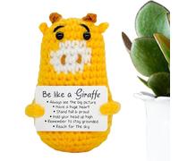 Au Crochet Positive,Cadeaux de Fête Compacts et Miniatures,Figurine Miniature au Crochet Faite Main | pour Décoration Intérieure Bureau Chambre Salon Salle À Manger pour Hommes Femmes E