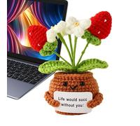 au Crochet pour Confort émotionnel - en Peluche Faite à la Main, Douce pour la positivité et Le Confort, Jolie décoration de Bureau et d'étagère, Cadeau en Peluche Anti-Stress pour