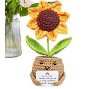 , au crochet, souriant avec étiquette positive en bois, mignonne, décoration, carte d'encouragement, pour amis et famille