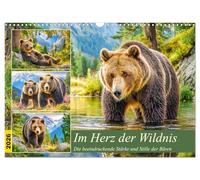 Au cœur de la nature sauvage. La force et le silence impressionnants des ours, Version française (Calendrier mural 2026 DIN A3 portrait), Calendrier CALVENDO mensuel