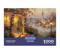 au-delà de la Porte d'automne Puzzle en Bois Imperméable DIY Puzzles De 1000 Pièces pour Adultes Défi Et Casse-tête Jeux De Stimulants