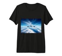 Au-delà de l'horizon : Avion par derrière T-Shirt Haut de Gamme