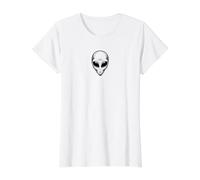 Au-delà de Notre Monde, Visage Extraterrestre Mystique OVNI T-Shirt Graphique avec Valeur