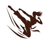 au-delà du combat la philosophie des arts martiaux Décorations murales en vinyle 42x46.7cm Embellissement mural Café