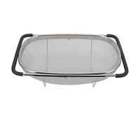Au-dessus du colonie de l'évier en acier inoxydable Panier d'assistance télescopique avec poignée de cuisine en caoutchouc Évier panier de panier pour vidange des plats de légumes