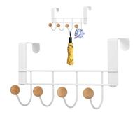Au-dessus du crochet de porte, au-dessus du porte-manteau de porte - Crochets de porte robustes, aucun perçage requis - Porte-serviettes antidérapant, porte-manteau résistant à la rouille pour l'entré