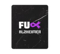 Au Diable La Sensibilisation À La Maladie D'Alzheimer Tapis De Souris Petit Mouse Pad Bords Cousus Mousepad pour Voyage Travail Bureau 25X30Cm