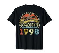 Au Dos 28 édition limitée 1998 Octobre 28e Anniversaire T-Shirt