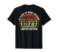 (AU Dos) August Birthday Est 1971 Édition limitée 55e T-Shirt