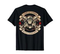 (Au dos) Je peux réparer un truc stupide mais ça va faire mal Monkey Funny T-Shirt