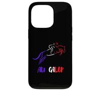 Au Galop Cavalier Français Cheval Equitation Made in France Coque pour iPhone 13 Pro