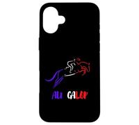 Au Galop Cavalier Français Cheval Equitation Made in France Coque pour iPhone 16 Plus