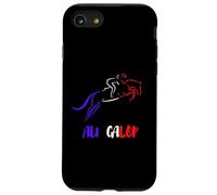 Au Galop Cavalier Français Cheval Equitation Made in France Coque pour iPhone SE (2020) / 7/8