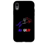 Au Galop Cavalier Français Cheval Equitation Made in France Coque pour iPhone XR
