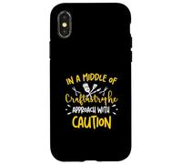 Au milieu d'une approche Craftastrophe avec prudence, Crafters Coque pour iPhone X/XS